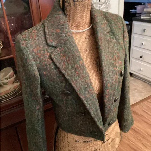 Elie Tahari Tweed Crop Jacket
